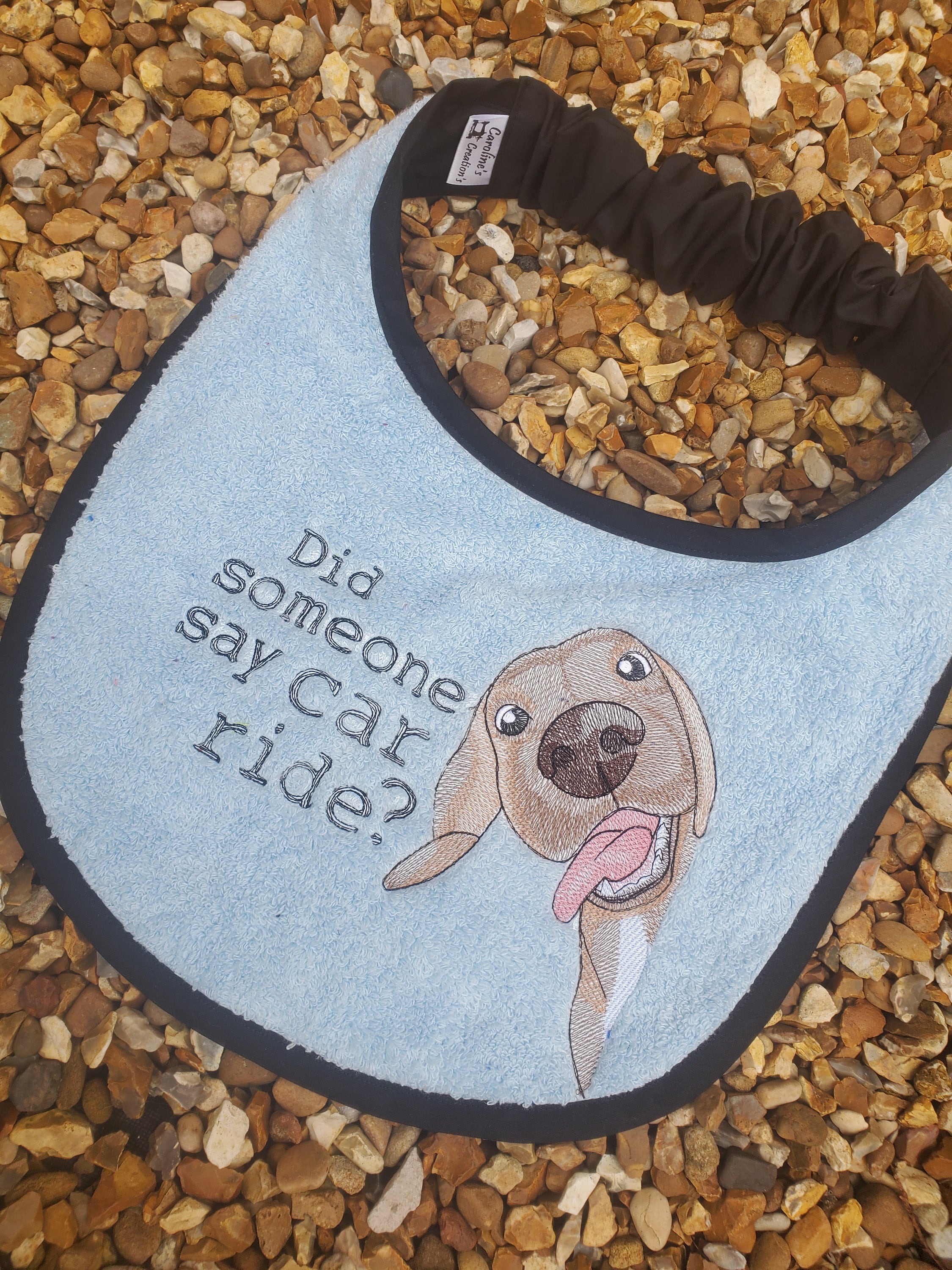 Personalized Large Dog Bib: Absorbent Terry Towel, Newfoundland Breed